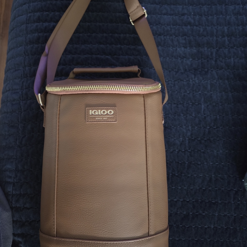 Igloo Tan Insulated Drink Cooler Bag With Adjustable Strap